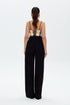 GEOMETRIC PATTERNED SPAGHETTI STRAP CROP TOP